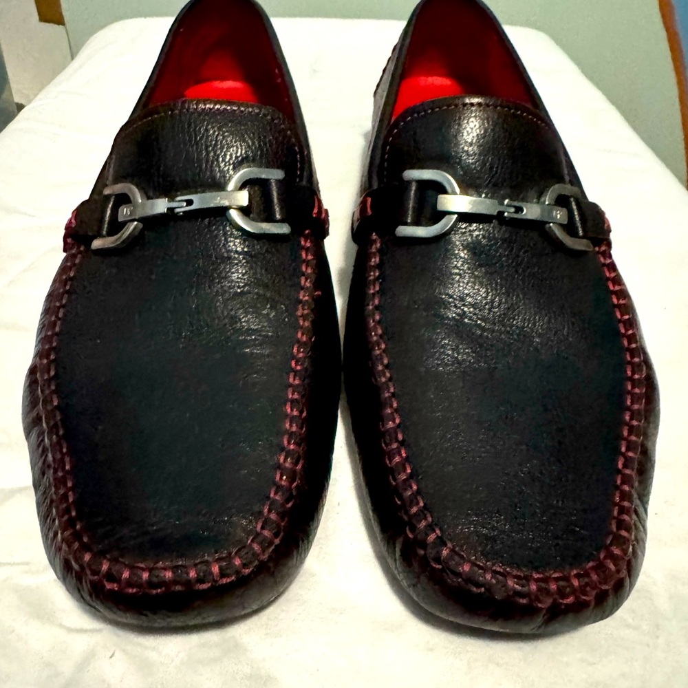Donald J. Pliner Men’s Black and red details - Driver shoes